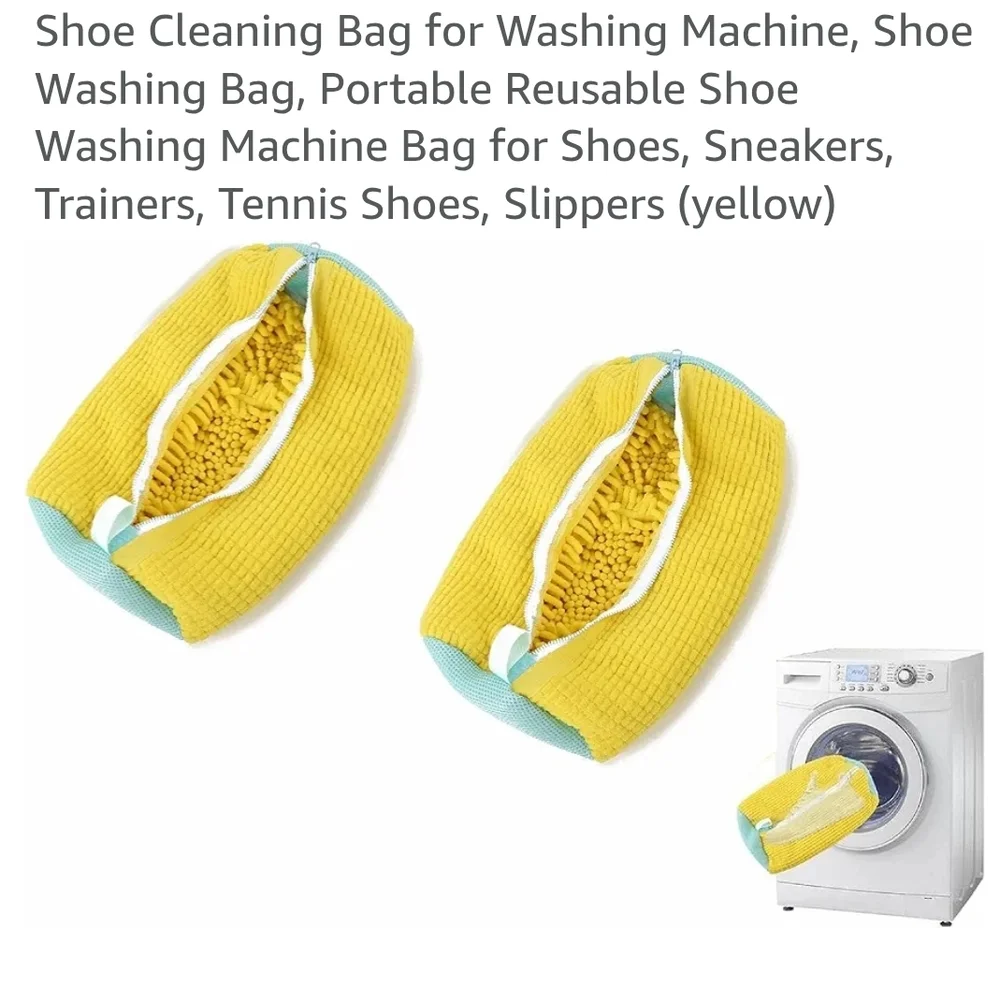 Yellow and Blue Laundry Shoe Bags